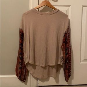 long sleeved blouse with cute patterns